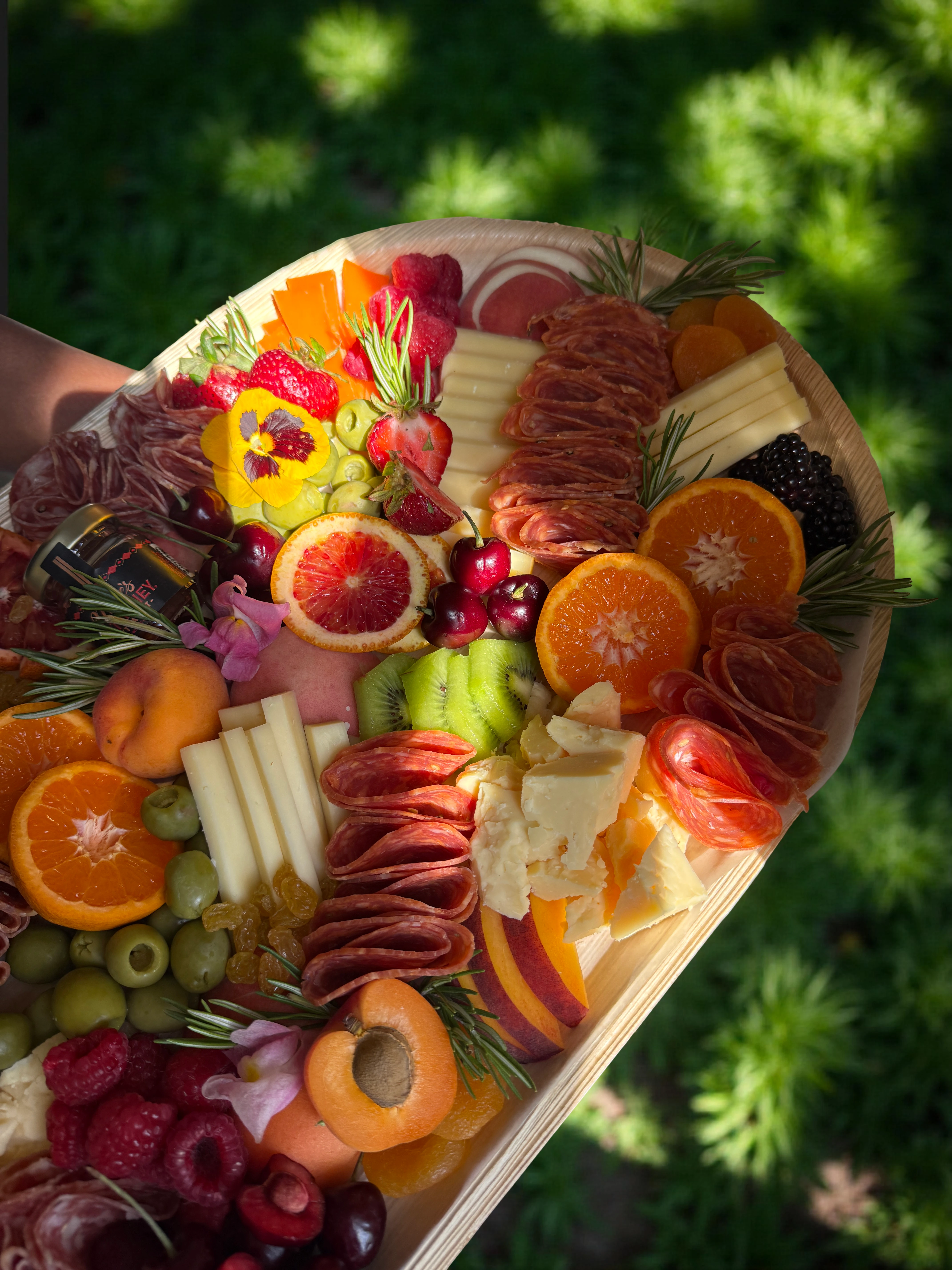 Large charcuterie board view