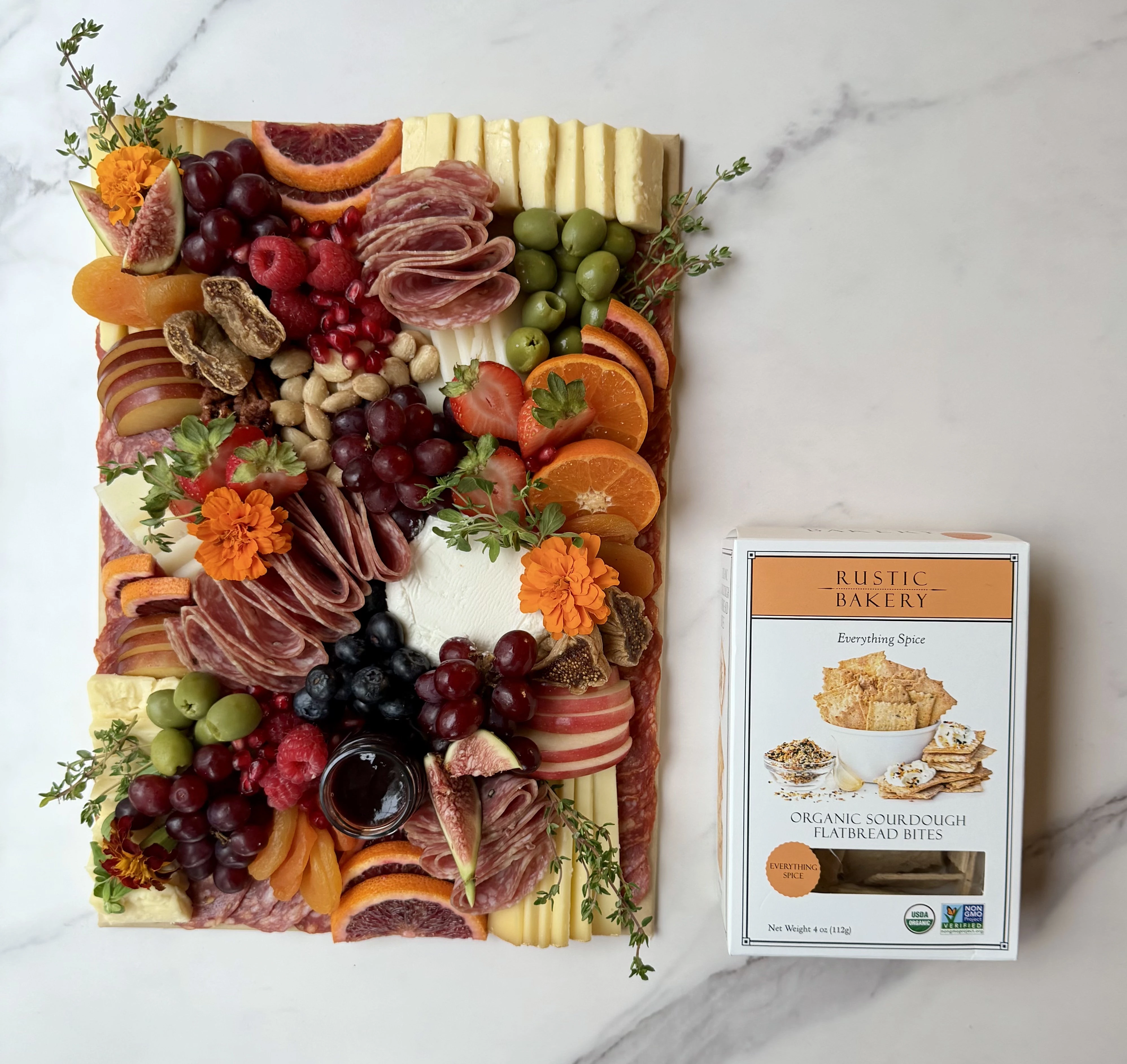 Small charcuterie board view